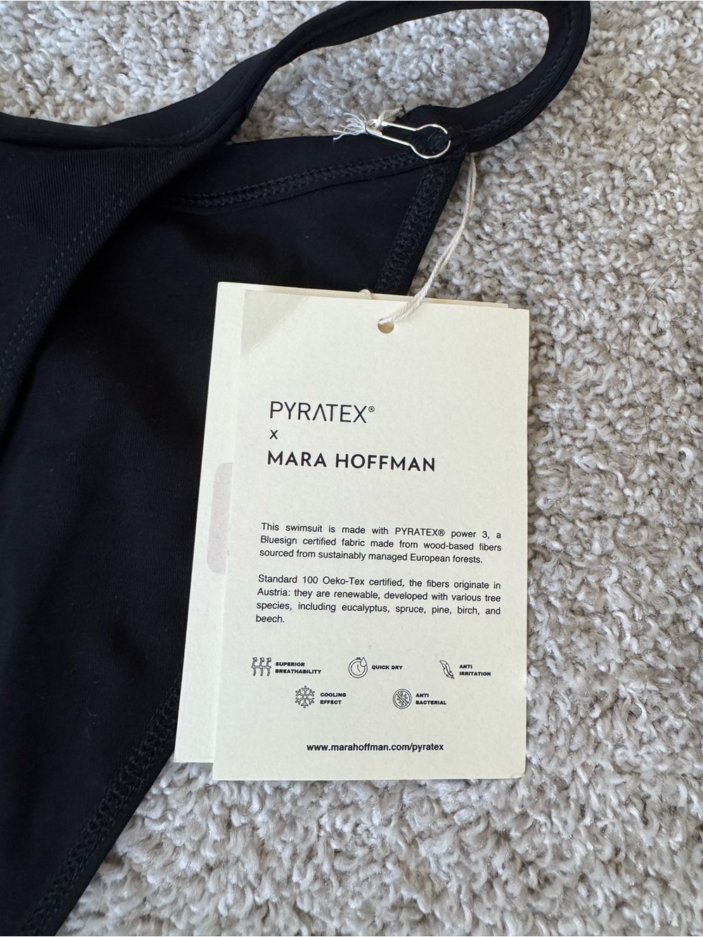 Mara Hoffman Black Bikini Bottoms Bundle size Large - Picture 3 of 5